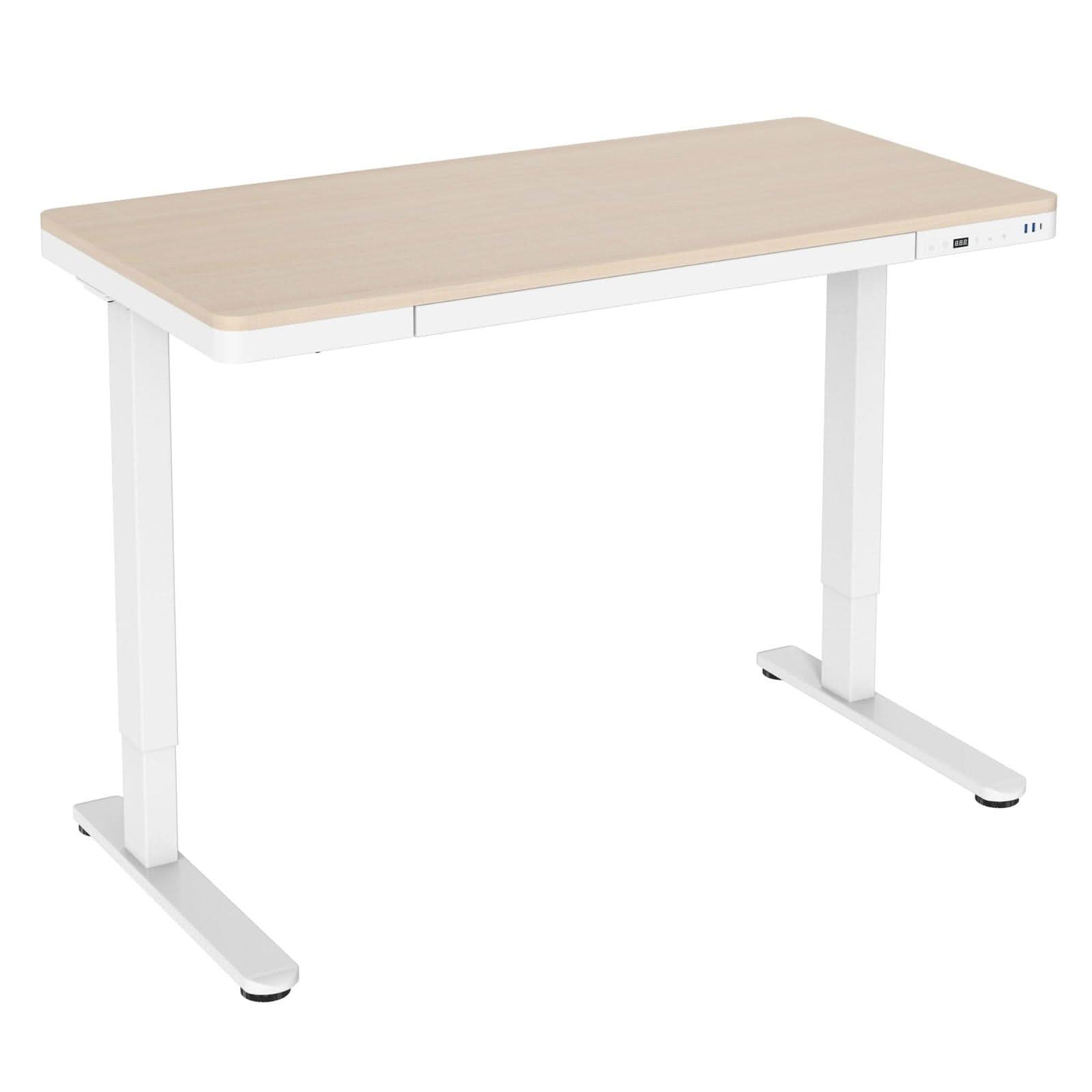 Mount-It! Compact Height Adjustable Sit-Stand Desk with Drawer | MI-15004