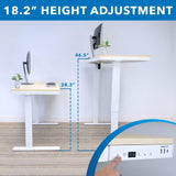 Maple Standing Desk - Compact Height Adjustable Sit-Stand Desk with Drawer - Mount-It! - MI-15004