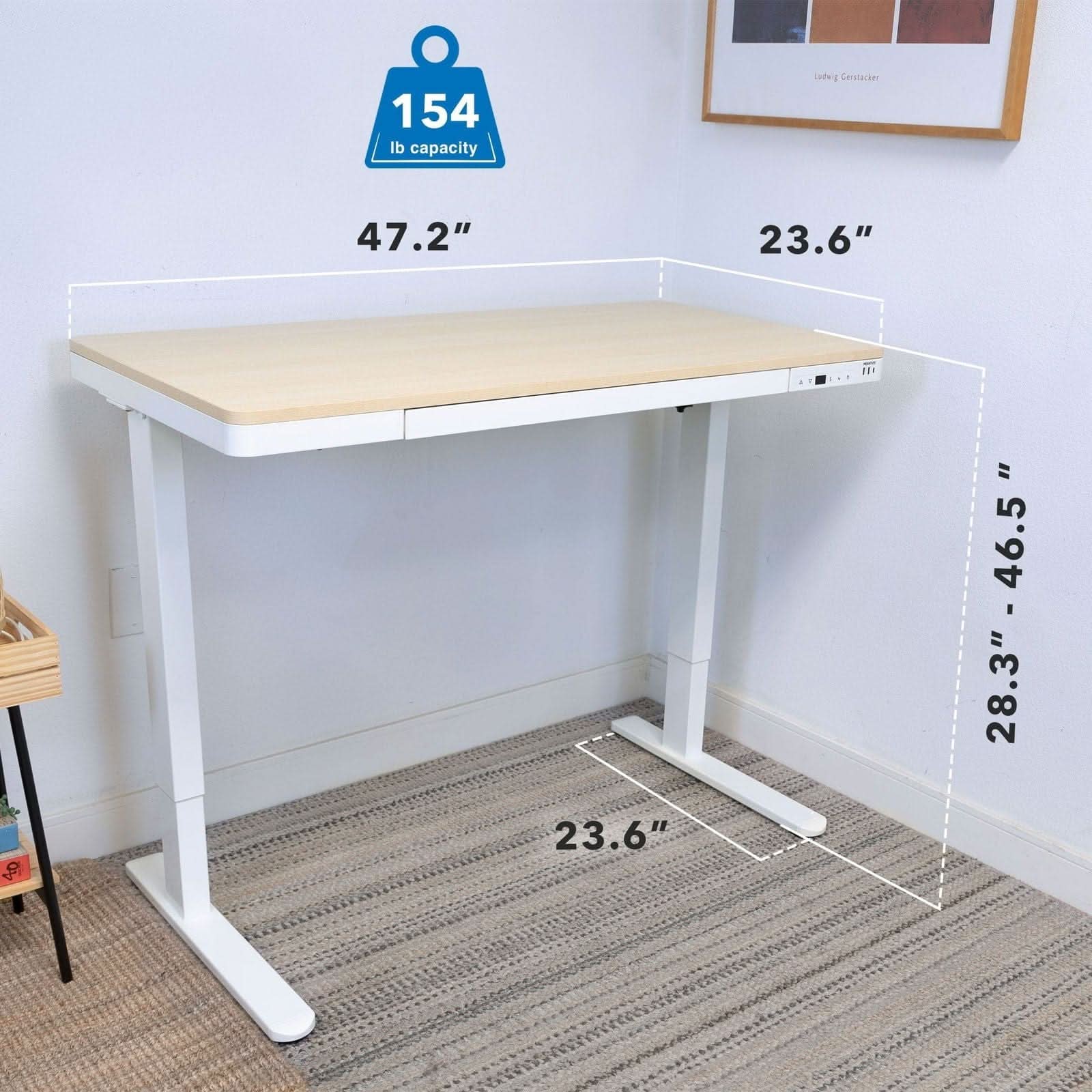 Mount-It! Compact Height Adjustable Sit-Stand Desk with Drawer | MI-15004 - Thumbnail 3