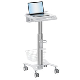 Mobile Standing Desk - MedHub Height Adjustable Laptop Cart with Security Bar - Mount-It! - MI-16030