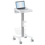 Mobile Standing Desk - MedHub Laptop Cart with Security Bar - Mount-It! - MI-16029