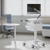 - MedHub Mobile Workstation with Drawers and Monitor Arm - Mount-It! - MI-16026