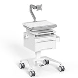 - MedHub Mobile Workstation with Drawers and Monitor Arm - Mount-It! - MI-16026