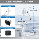 - MedHub Mobile Workstation with Drawers and Tablet Arm - Mount-It! - MI-16028