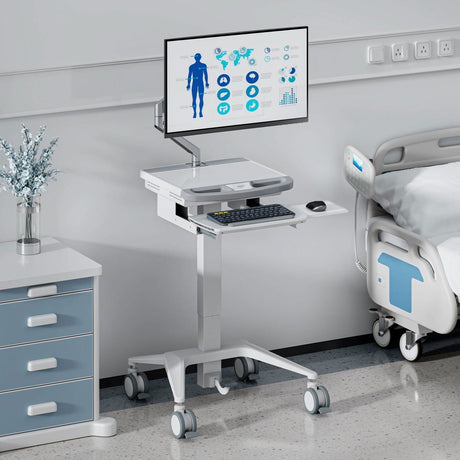 - MedHub Mobile Workstation with Monitor Arm - Mount-It! - MI-16016