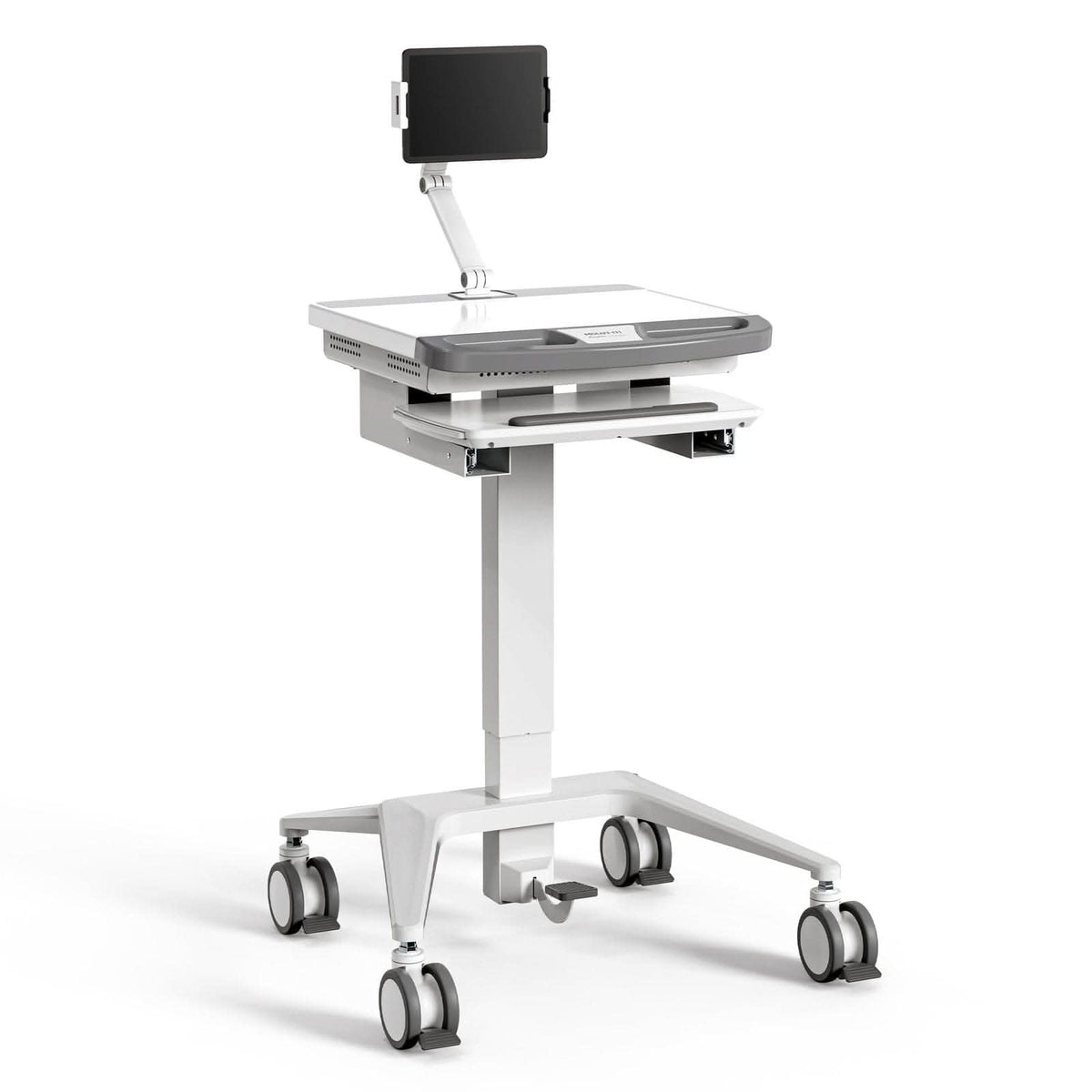 Mobile Arm Computer MedHub Mobile Workstation with Tablet Arm - Mount-It!