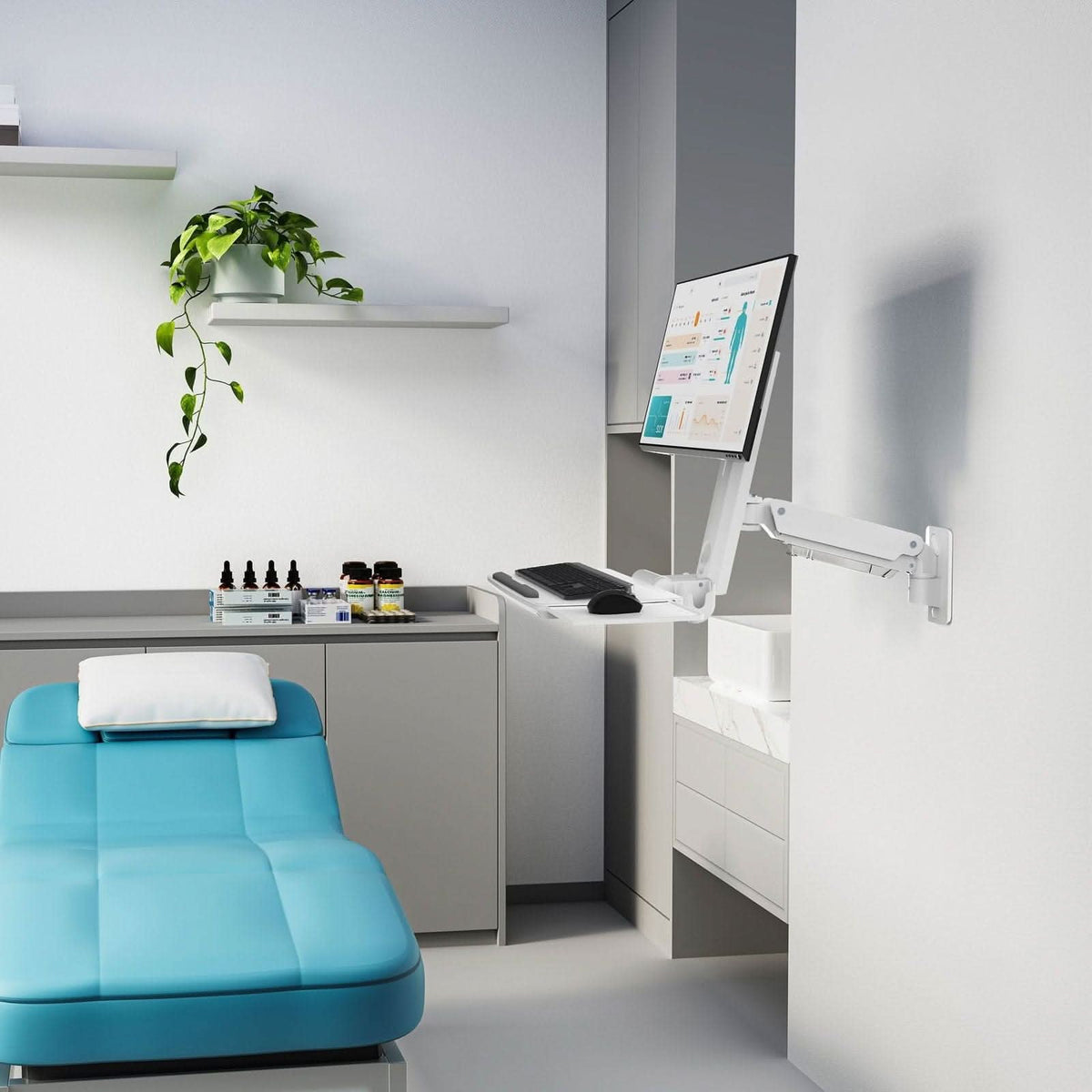 Wall Doc MedHub Wall Workstation - Mount-It!
