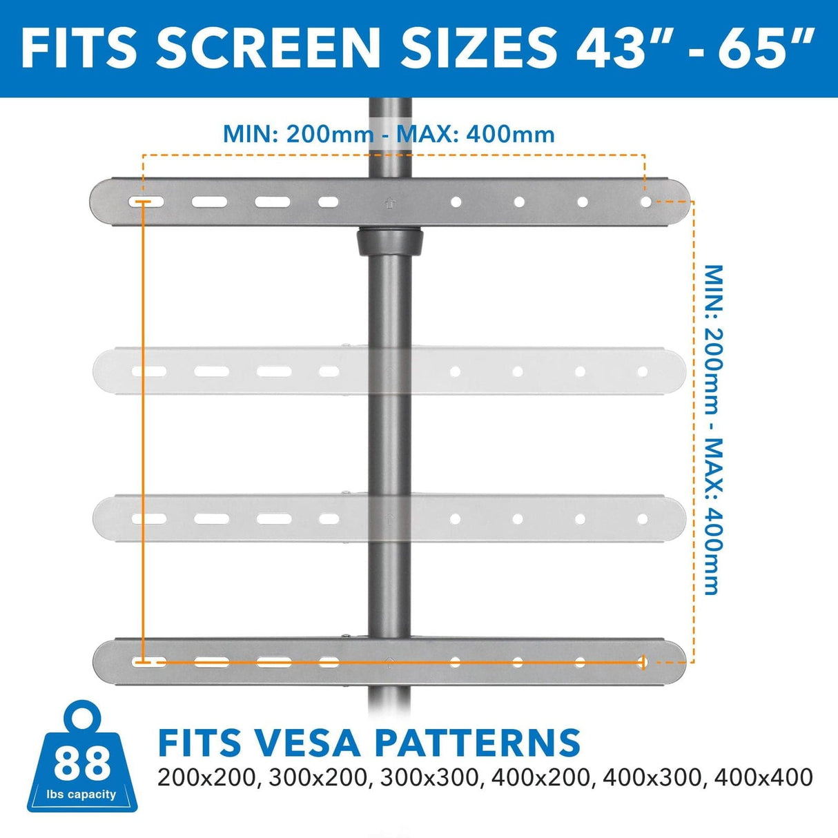 TV Stand - Modern TV Stand - Mount-It! - MI-889