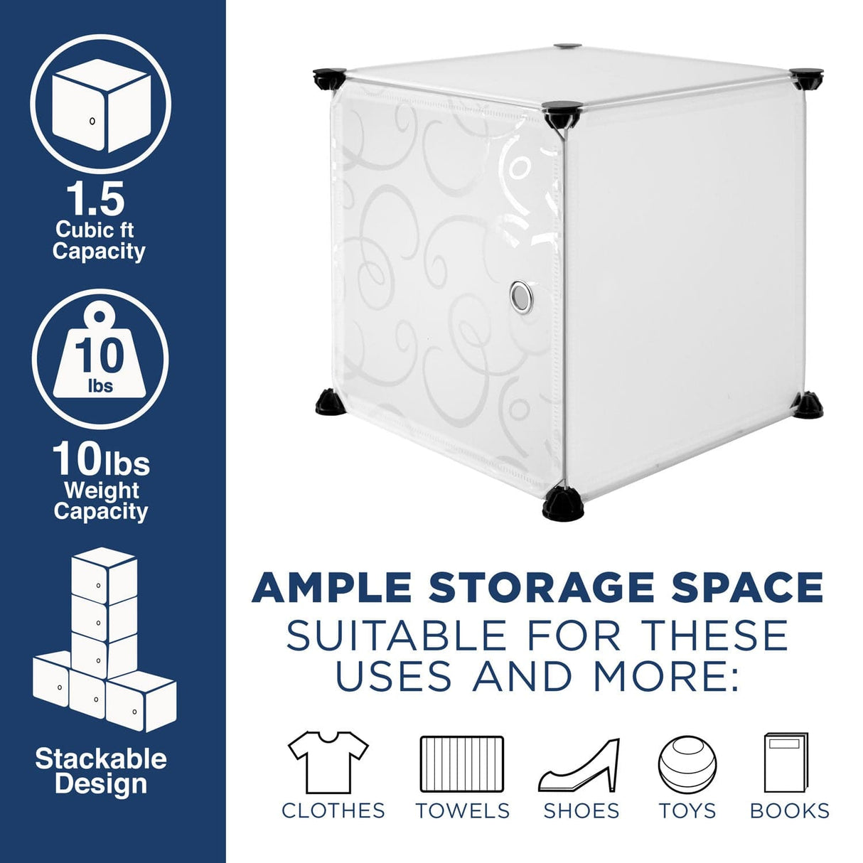 Storage Crate - Modular Cube Storage Organizer - Mount-It! -