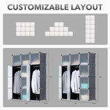 Storage - Modular Wardrobe Storage Organizer - 12 Cubes - Mount-It! - WI-4030XL