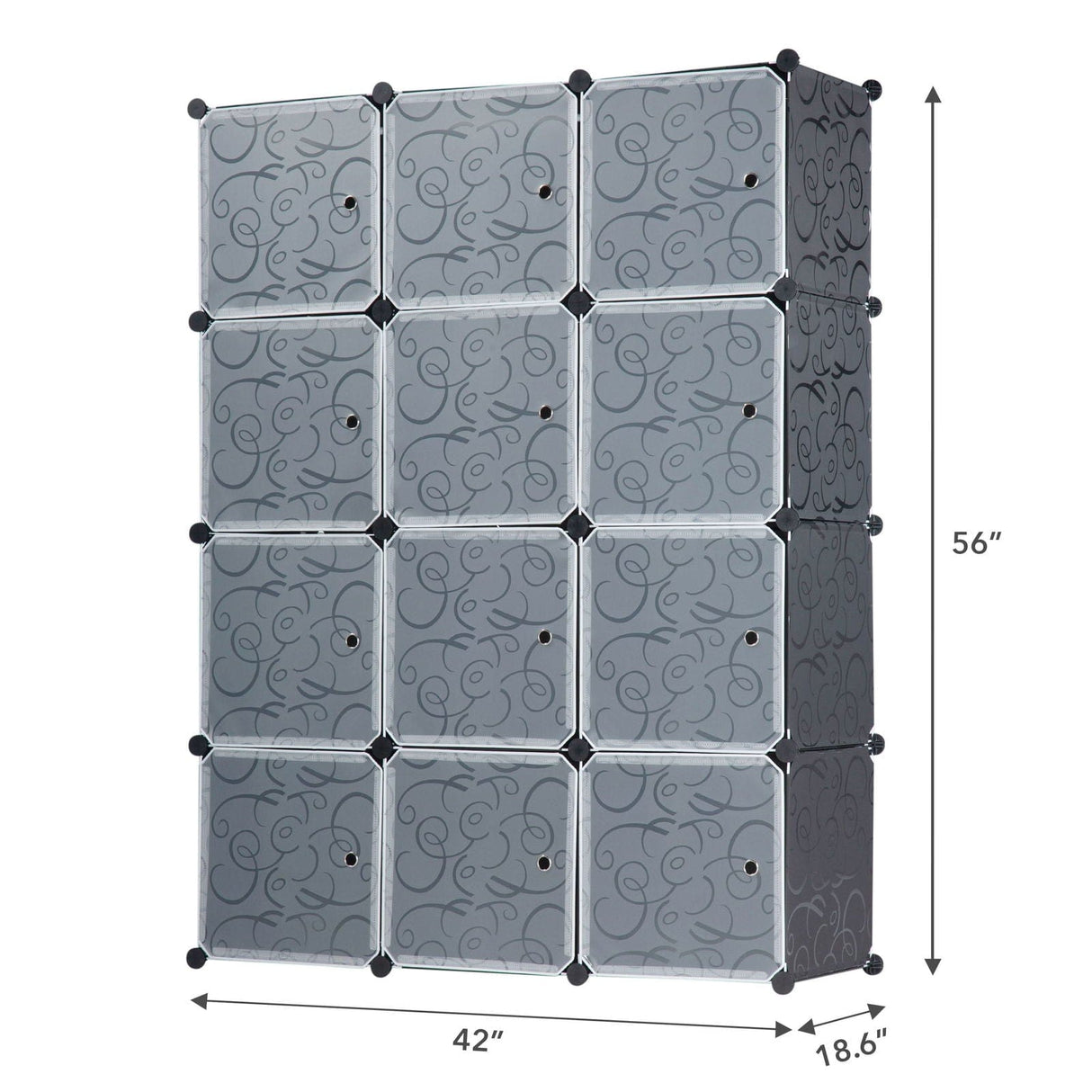 Storage - Modular Wardrobe Storage Organizer - 12 Cubes - Mount-It! - WI-4030XL