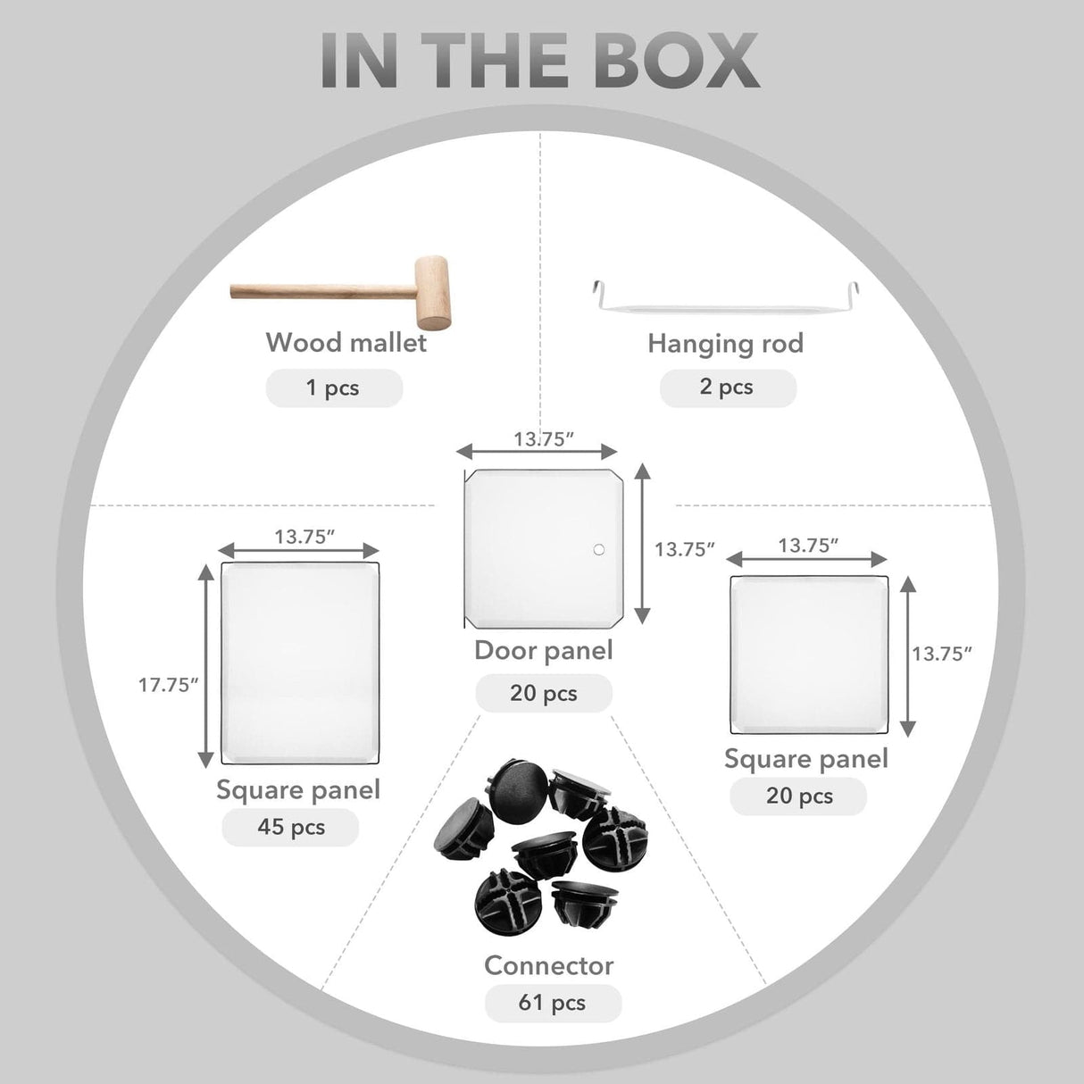 Storage - Modular Wardrobe Storage Organizer - 20 Cubes - Mount-It! - WI-4031XL