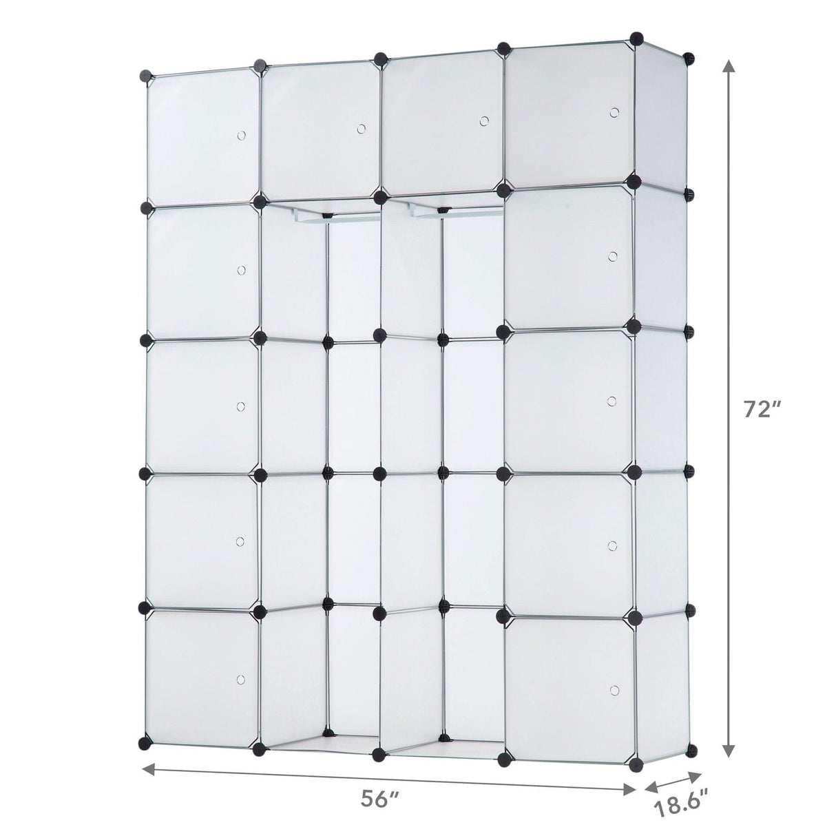 Storage - Modular Wardrobe Storage Organizer - 20 Cubes - Mount-It! - WI-4031XL