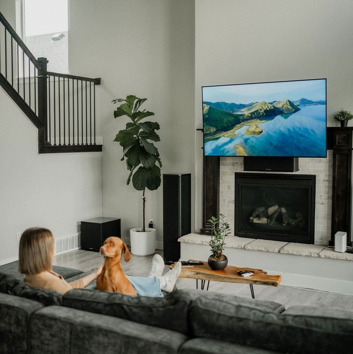 Pull Down TV Mounts: Fireplace & Mantel TV Mounts | Mount-It!