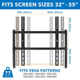 TV Stand - Portable TV Display Stand - Mount-It! - MI-1874