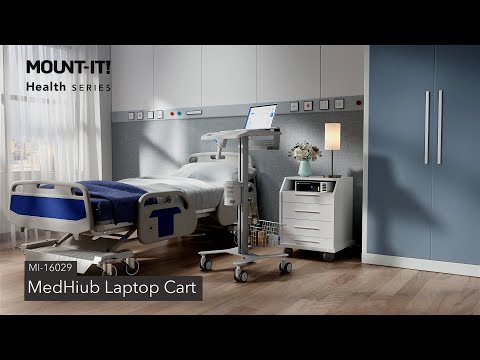 MedHub Laptop Cart with Security Bar