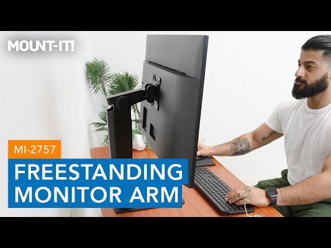 Freestanding Monitor Arm With Height Adjustment