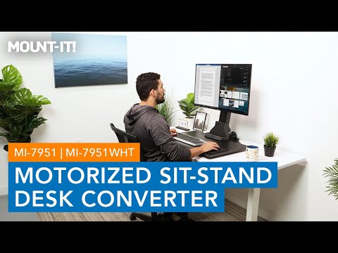 Electric Standing Desk Converter for 1 Monitor