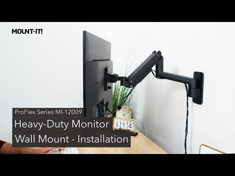 Heavy-Duty Monitor Wall Mount with Gas Spring Arm