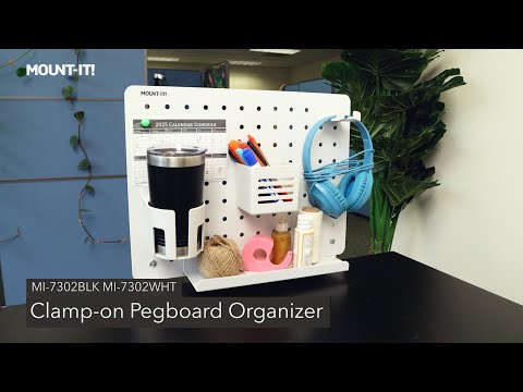 Clamp on pegboard features video