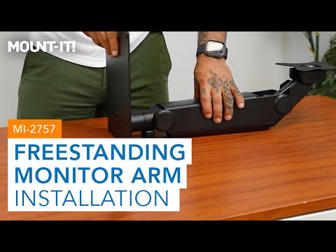 Freestanding Monitor Arm With Height Adjustment