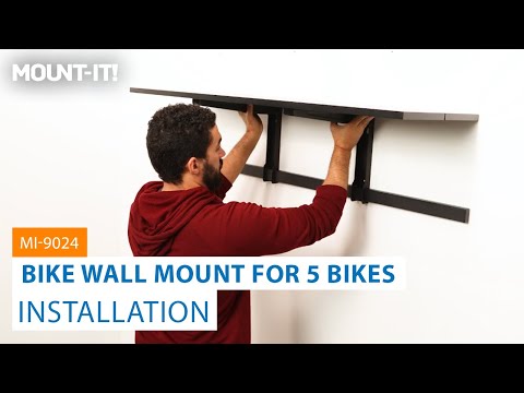 WheelsUp Series Bike Wall Mount with Shelf for 5 Bikes MI-9024 Installation Video