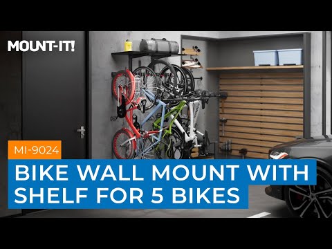 WheelsUp Series Bike Wall Mount with Shelf for 5 Bikes MI-9024 Features Video