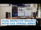 Dual Monitor Desk Mount With Gas Spring Arms
