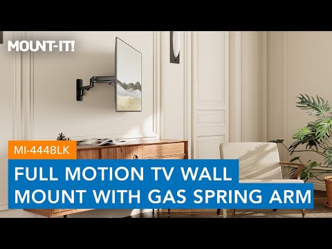Full Motion TV Wall Mount with Gas Spring Arm | MI-444BLK (Features)