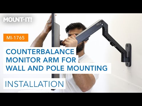Counterbalance Monitor Arm for Wall and Pole Mounting