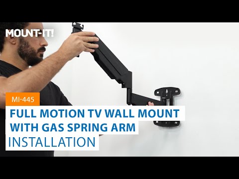 Full Motion TV Wall Mount with Gas Spring Arm | MI-445 (Installation)