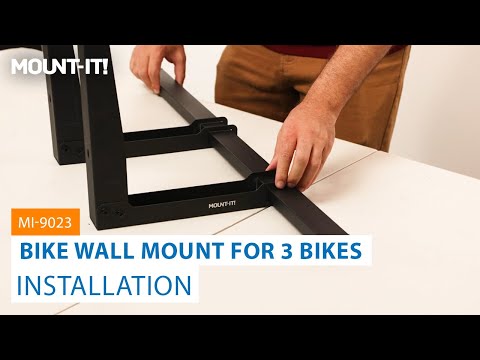 WheelsUp Series Bike Wall Mount with Shelf for 3 Bikes MI-9023 Installation Video