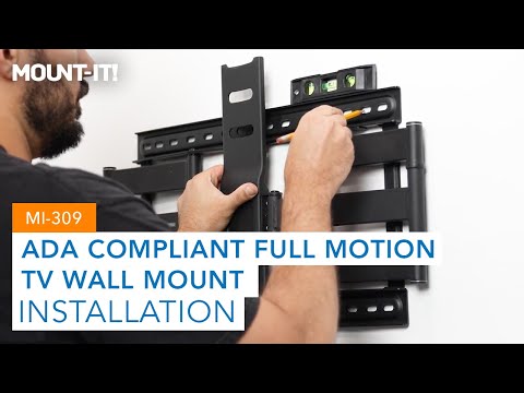 Full Motion TV Wall Mount with Ultra-Slim Profile MI-309 Installation Video