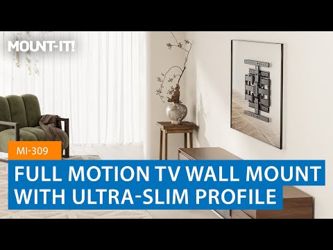 Full Motion TV Wall Mount with Ultra-Slim Profile MI-309 Features Video