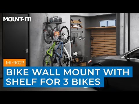 WheelsUp Series Bike Wall Mount with Shelf for 3 Bikes MI-9023 Features Video