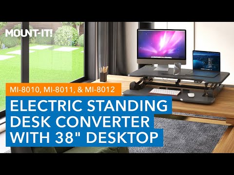 Electric Standing Desk Converter with 38" Desktop