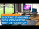 Electric Standing Desk Converter with 38" Desktop
