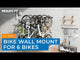 WheelsUp Series Bike Wall Mount with Shelf for 6 Bikes MI-9025 Features Video