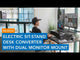 Electric Sit-Stand Desk Converter with Dual Monitor Mount