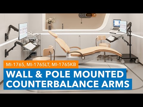 Counterbalance Keyboard Tray Arm for Wall and Pole Mounting