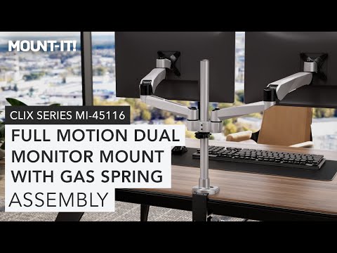 Full Motion Dual Monitor Mount with Gas Spring
