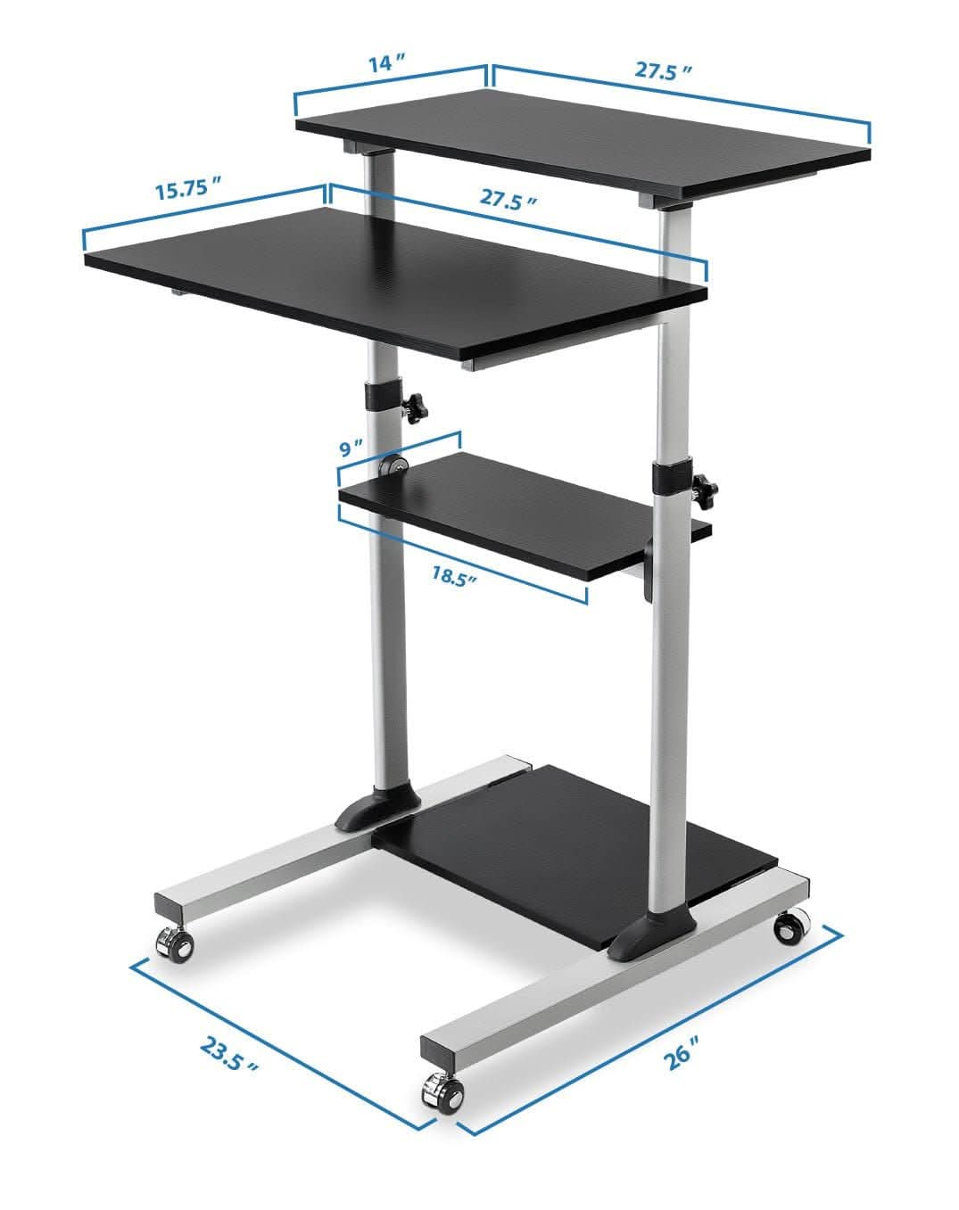 Rolling Computer Work Station with Monitor Mount – MI-7942 – Mount-It!
