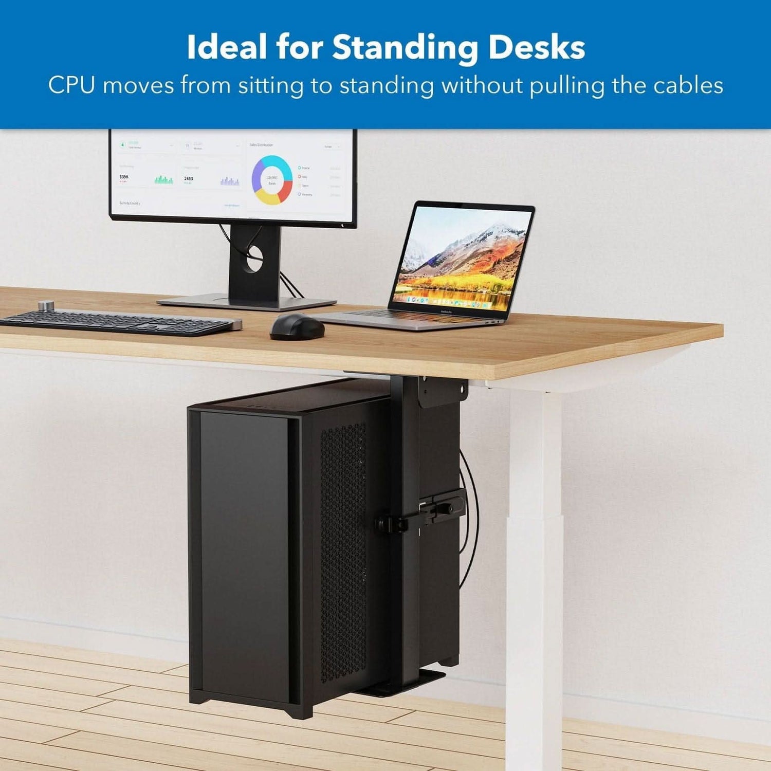 Mount-It! Rotating Heavy-Duty Under Desk / Wall CPU Mount - Mount-It ...