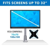 Silver Monitor Mount - Adjustable Single Monitor Desk Mount - Mount-It! - MI-32111