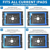 Silver Tablet Stand - Anti-Theft Tablet Floor Stand with Height Adjustment - Mount-It! - MI-3783_G10