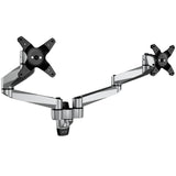 Silver Monitor Mount - CLiX Series Full Motion Dual Monitor Wall Mount - Mount-It! - MI-43114