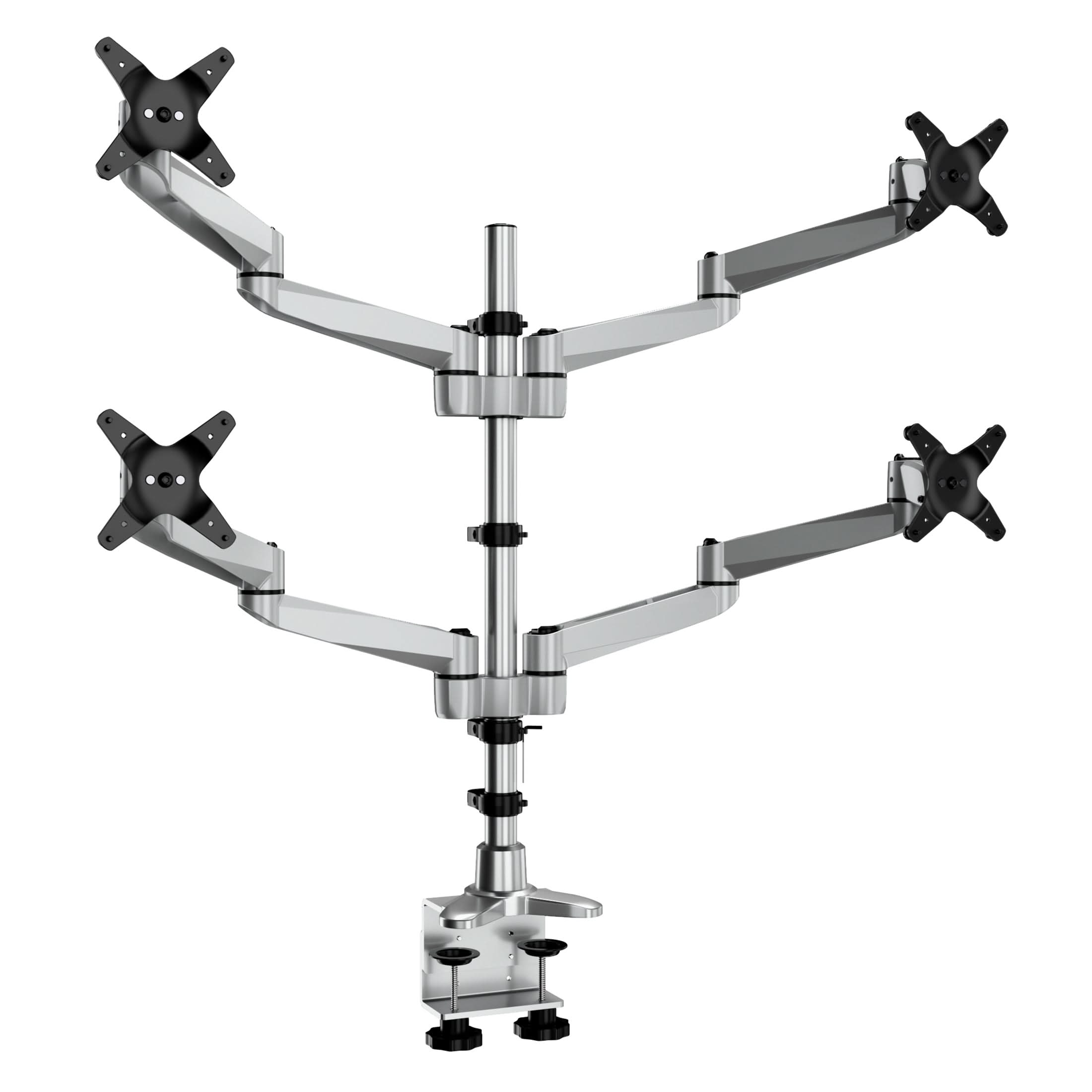 Mount-It! Full Motion Quad Monitor Desk Mount for monitors up to 32" | holds up to 19.8 lbs per monitor | MI-63156