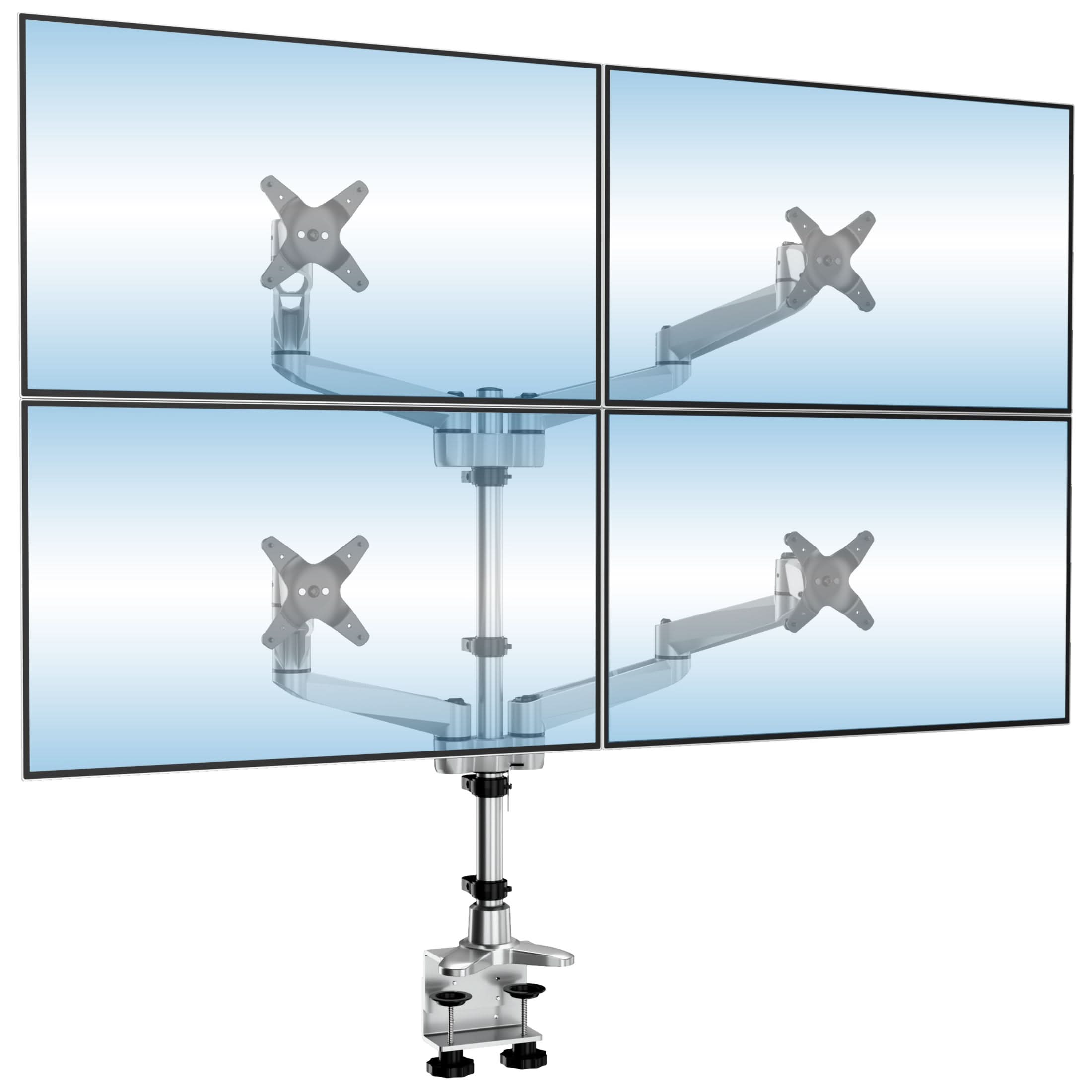 Mount-It! Full Motion Quad Monitor Desk Mount for monitors up to