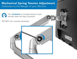 Silver Monitor Mount - Dual Monitor Desk Mount w/ USB Ports - Mount-It! - MI-2762