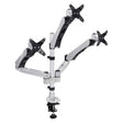 Silver Monitor Mount - Full-Motion Triple Monitor Desk Mount - Mount-It! - MI-55111